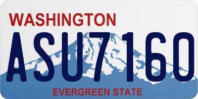 WA license plate ASU7160