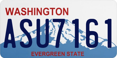 WA license plate ASU7161