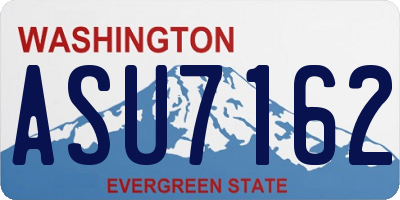 WA license plate ASU7162