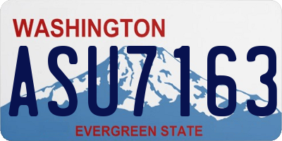 WA license plate ASU7163