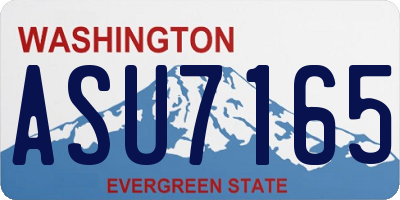 WA license plate ASU7165