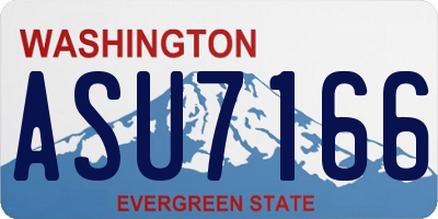 WA license plate ASU7166