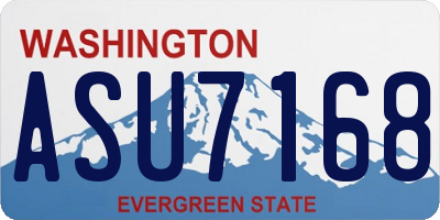 WA license plate ASU7168