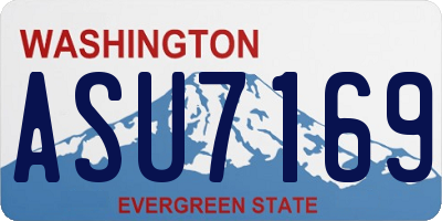 WA license plate ASU7169