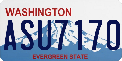 WA license plate ASU7170