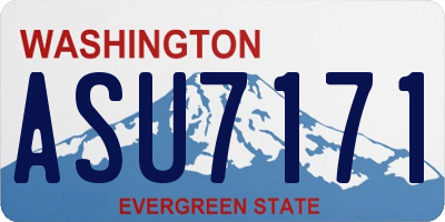 WA license plate ASU7171