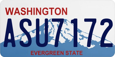 WA license plate ASU7172