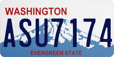 WA license plate ASU7174