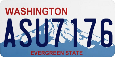 WA license plate ASU7176