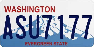 WA license plate ASU7177