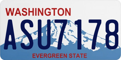 WA license plate ASU7178