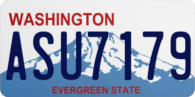 WA license plate ASU7179