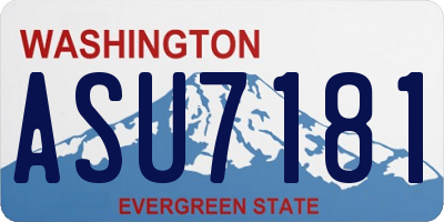 WA license plate ASU7181