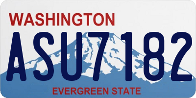 WA license plate ASU7182