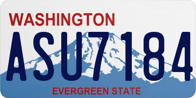 WA license plate ASU7184