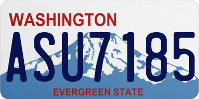 WA license plate ASU7185