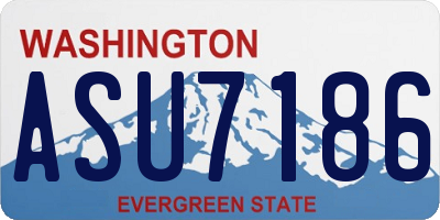 WA license plate ASU7186