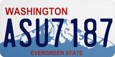 WA license plate ASU7187
