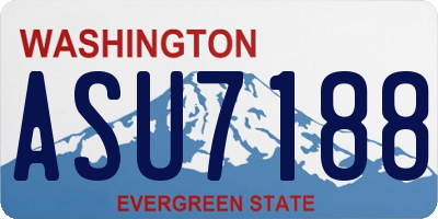 WA license plate ASU7188