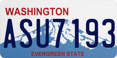 WA license plate ASU7193