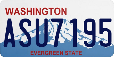 WA license plate ASU7195