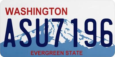 WA license plate ASU7196