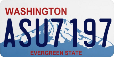 WA license plate ASU7197