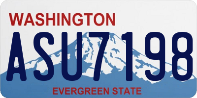 WA license plate ASU7198