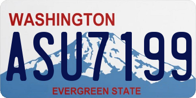 WA license plate ASU7199
