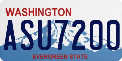 WA license plate ASU7200