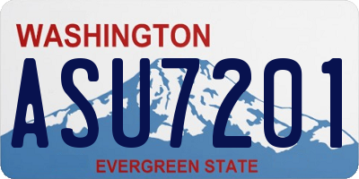 WA license plate ASU7201