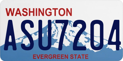 WA license plate ASU7204