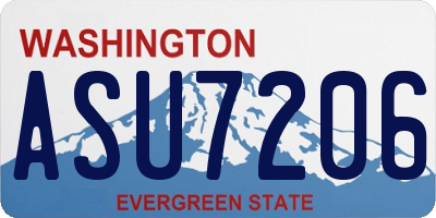 WA license plate ASU7206