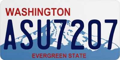 WA license plate ASU7207