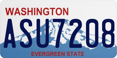 WA license plate ASU7208