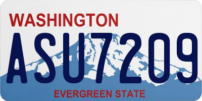 WA license plate ASU7209