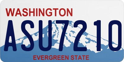 WA license plate ASU7210
