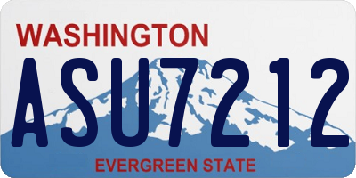 WA license plate ASU7212