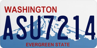 WA license plate ASU7214