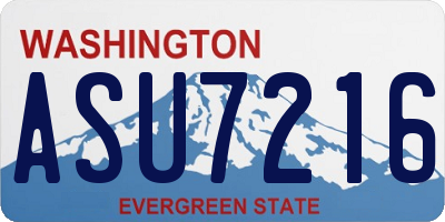 WA license plate ASU7216