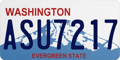 WA license plate ASU7217