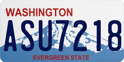 WA license plate ASU7218