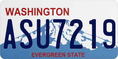 WA license plate ASU7219