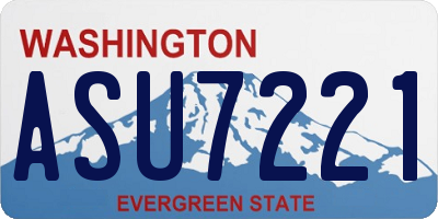 WA license plate ASU7221