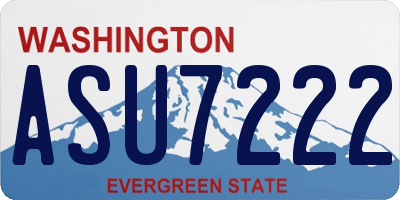 WA license plate ASU7222