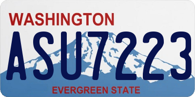 WA license plate ASU7223