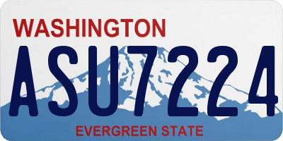 WA license plate ASU7224