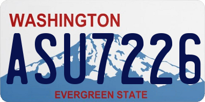 WA license plate ASU7226