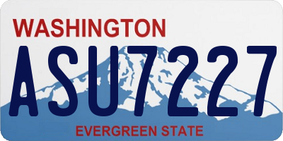 WA license plate ASU7227