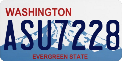 WA license plate ASU7228